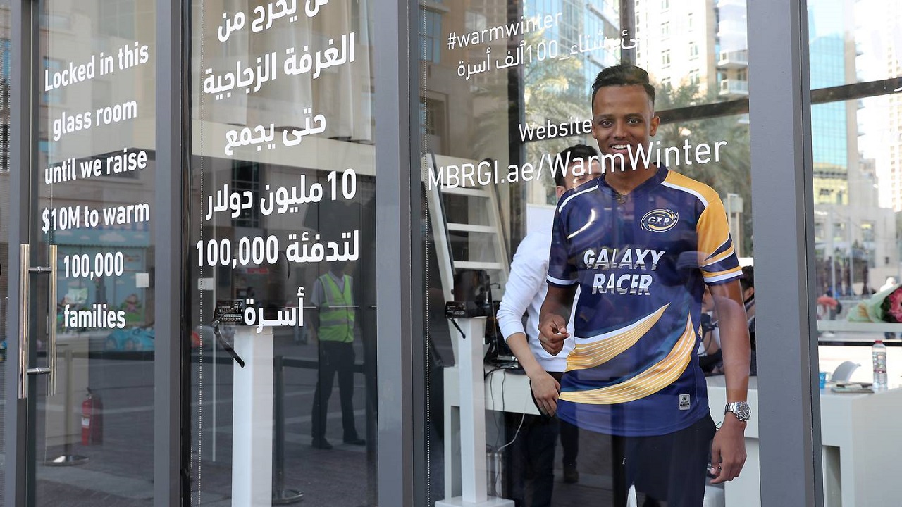 youtube-star,-aboflah-on-track-to-raise-more-than-us$10-million-for-refugees,-will-continue-living-in-a-glass-room-near-burj-khalifa-until-completed