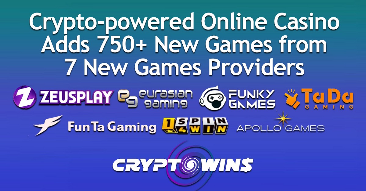 cryptowins-supercharges-its-casino-with-750+-new-games-from-7-cutting-edge-providers